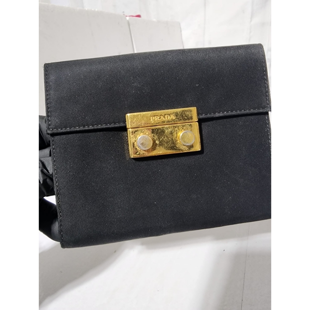 Prada Nylon Compact Wallet Black - Picture 9 of 13